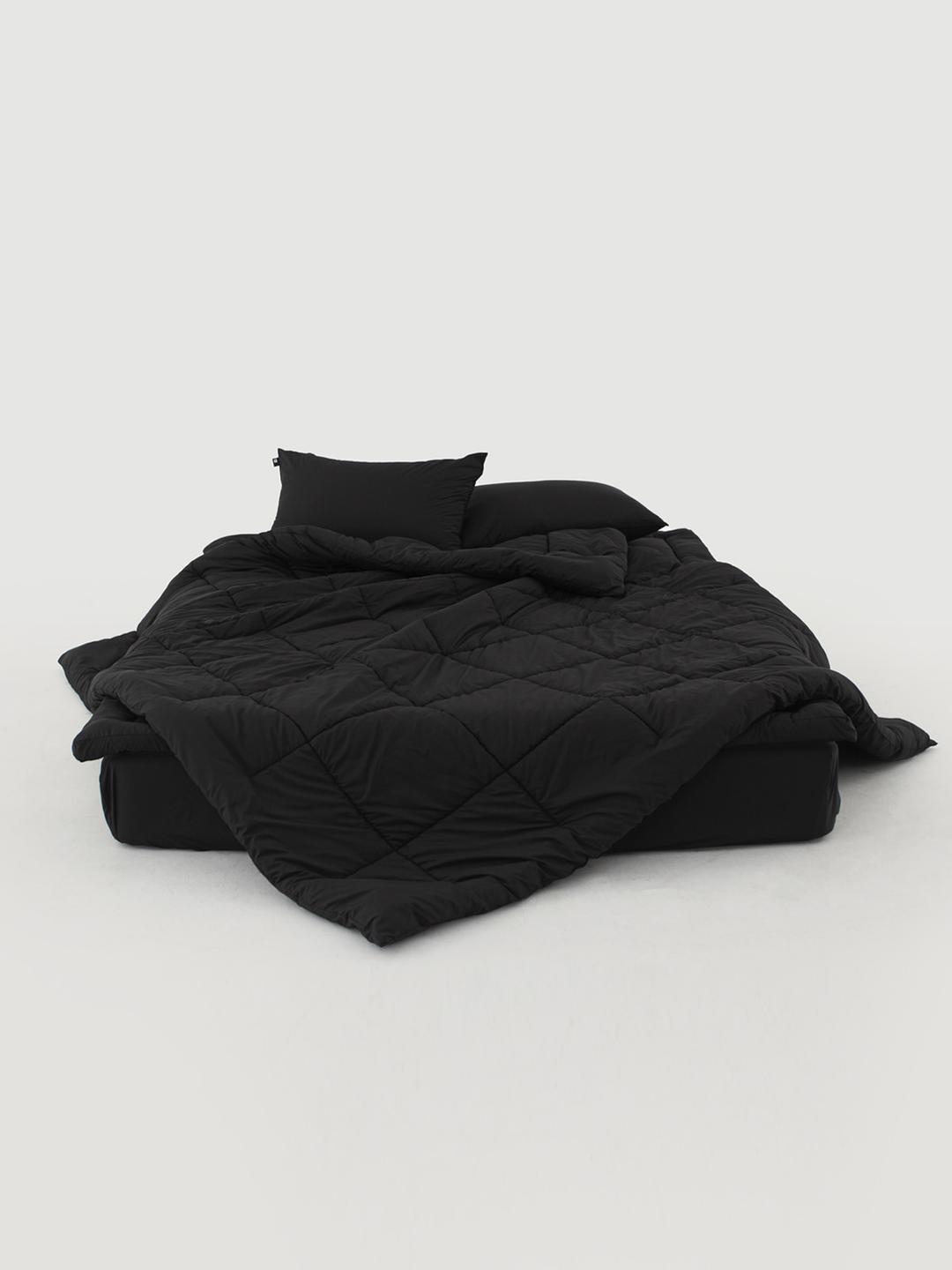 생활방수 먼지없는 블랙 마이크로 차렵이불