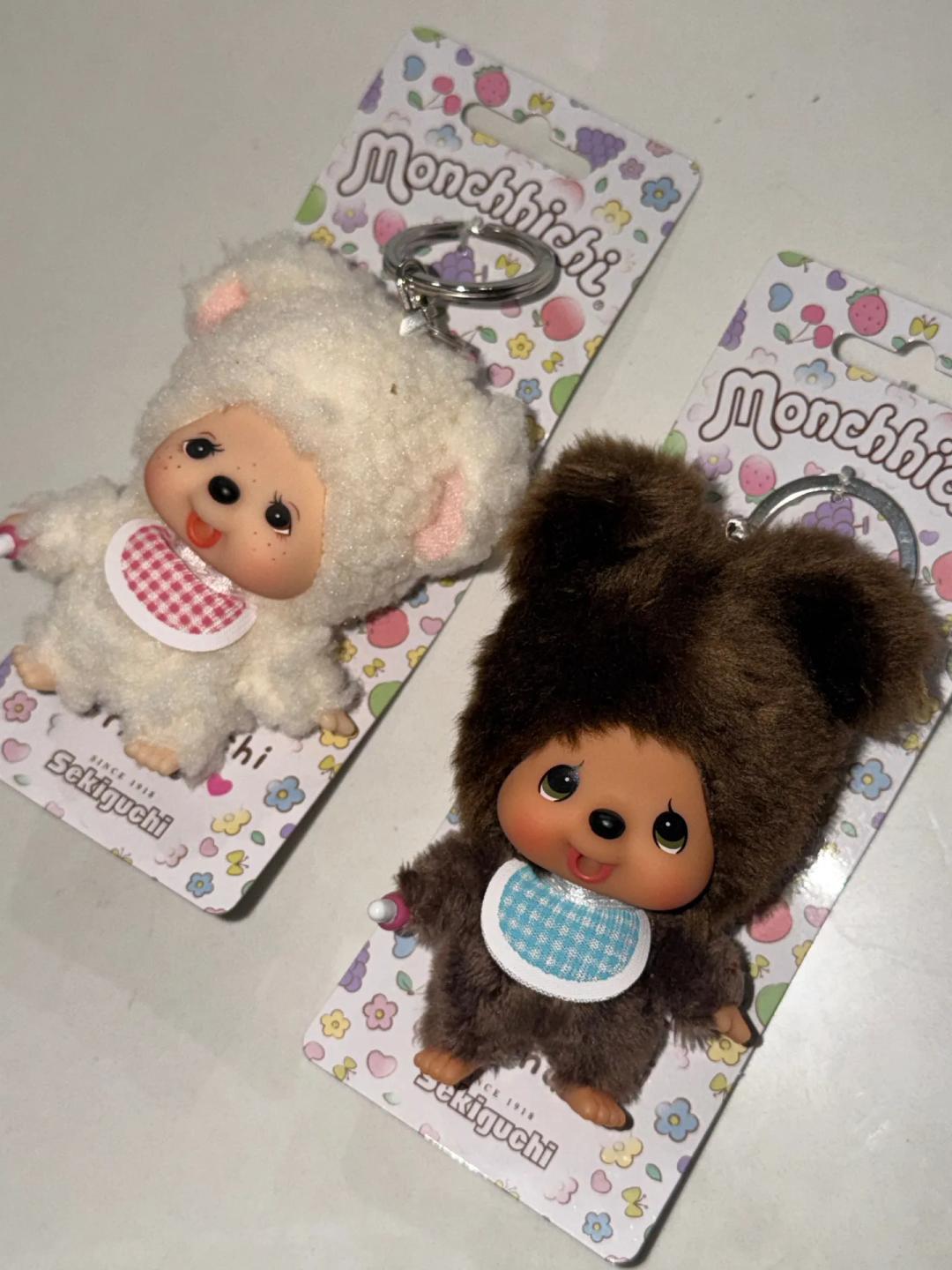 몬치치 쿠마 베어 치치 키링 키체인 Monchhichi Friends Kuma Bear Keychain