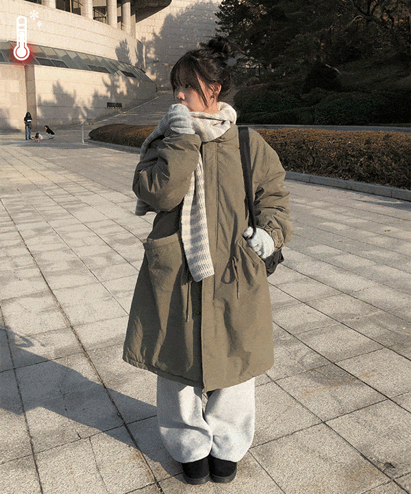 [겨울신상⛄️/남녀공용] 액트 롱 패딩 야상 자켓 (2color)