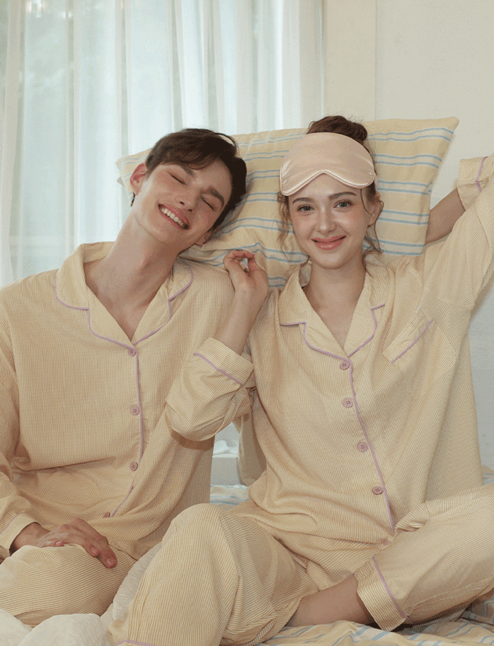 버블리 긴팔 잠옷 파자마 세트