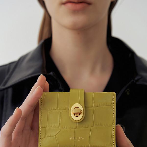 Roto wallet - Croc lime