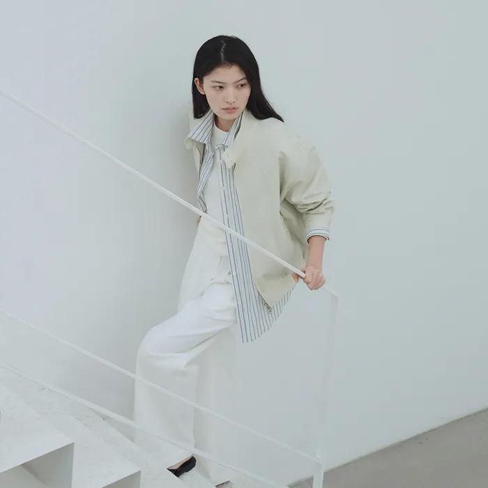 [4/10 예약발송] Classic Harrington Blouson (Cream Beige)