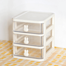 슬로우데코 귀여운 토끼 손잡이 탁상용 미니 서랍