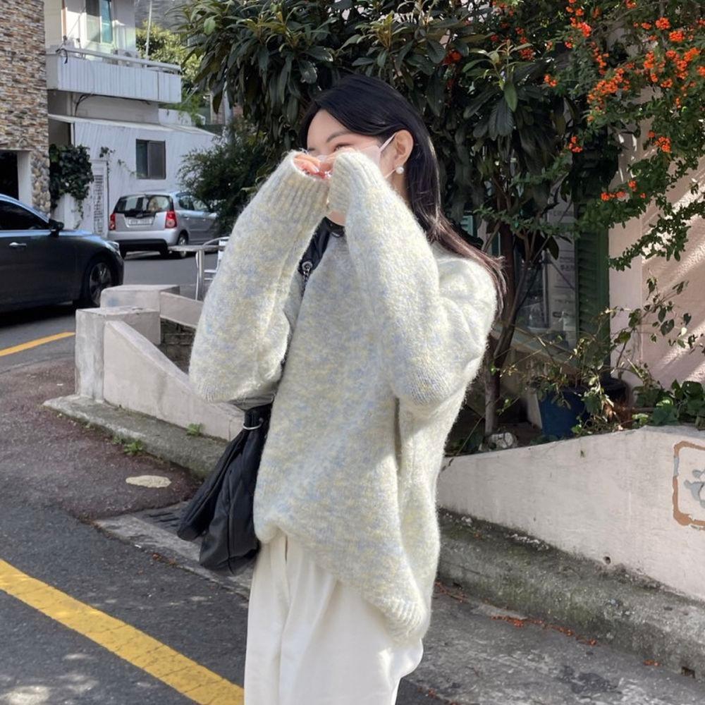 셔벗 솜사탕 루즈핏 니트 퍼플 소다(5-7일소요)