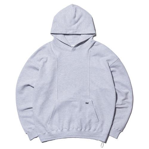 PINTUCK HOODIE - WHITE MELANGE