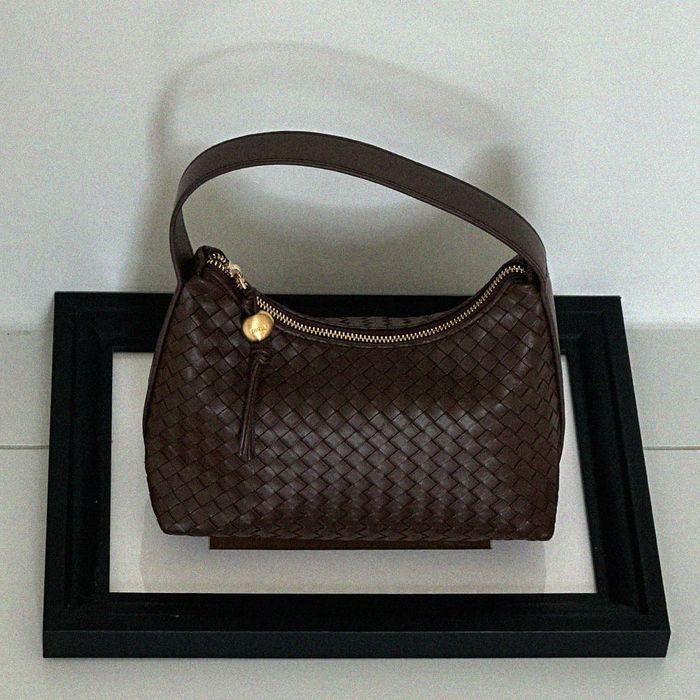 Jane Weaving Tote Bag [BROWN]