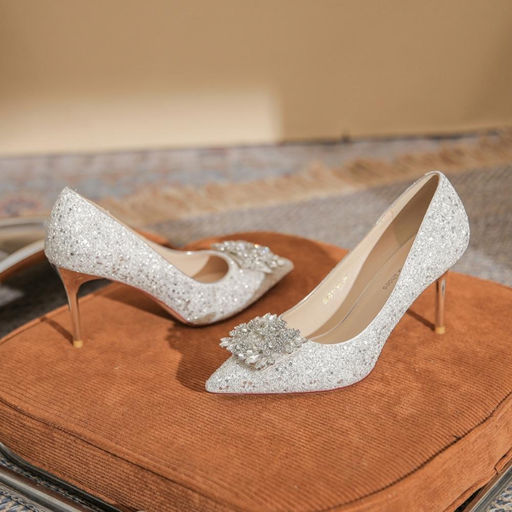 세비즈 5,6,8cm 글리터 결혼식 웨딩 스틸레토 구두 2color