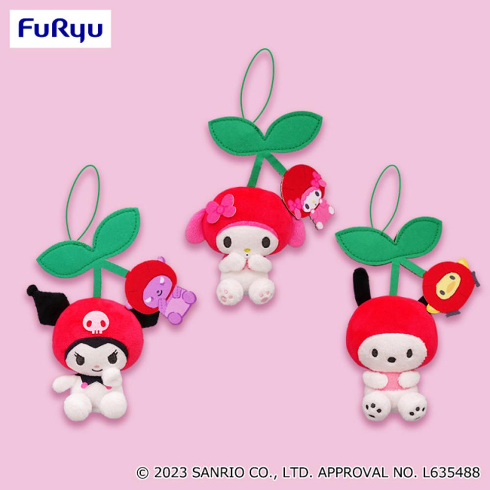 FuRyu 산리오 체리 미니인형 마이멜로디 쿠로미 포챠코