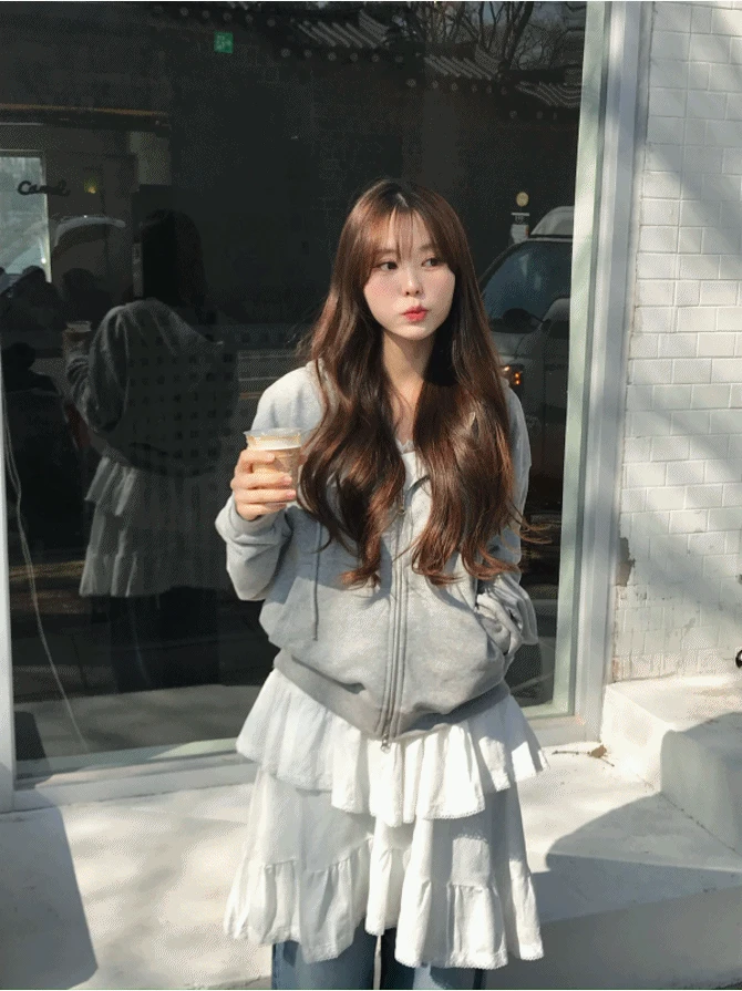 out - 니콜 투웨이 후드집업