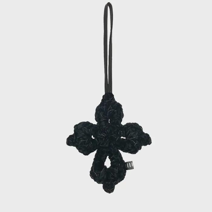 Velvet Cross Bag charm(BLACK)