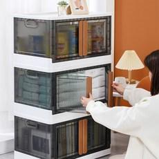 무타공마켓 양문형 프리미엄 리빙박스 접이식 바퀴형