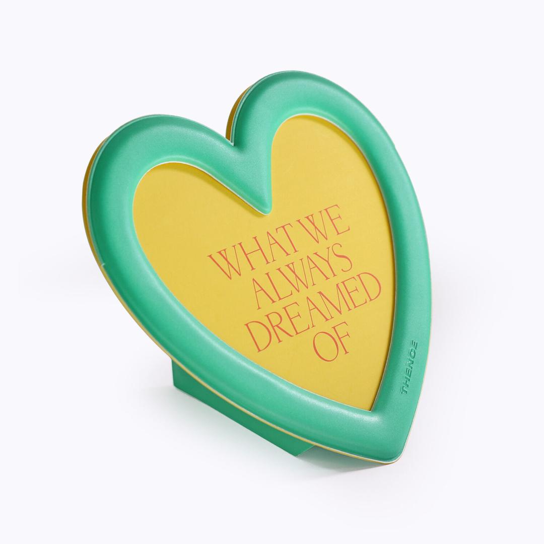 MAGNET STAND PHOTO FRAME_HEART_GREEN