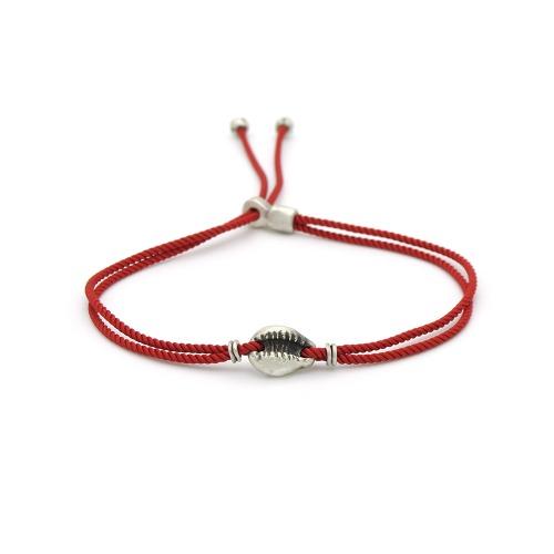Shell string bracelet (red)