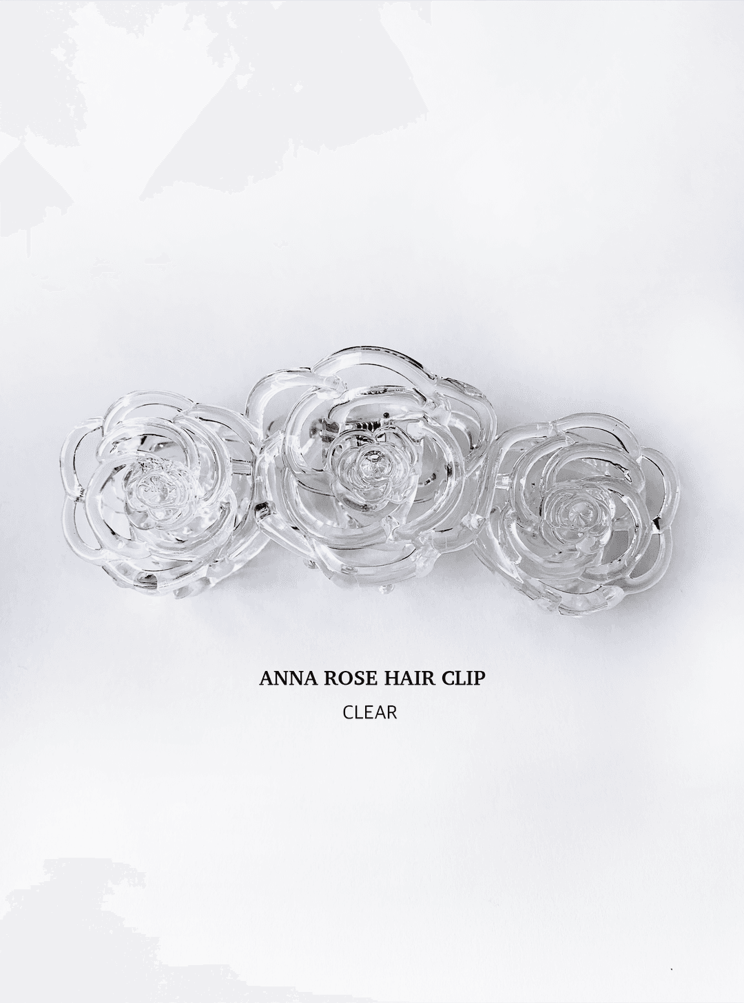 ANNA rose hair clip - CLEAR