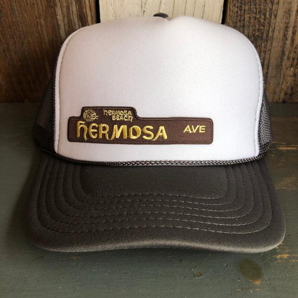 Hermosa Beach HERMOSA AVE Trucker Hat - Charcoal Grey/White/Charcoal Grey