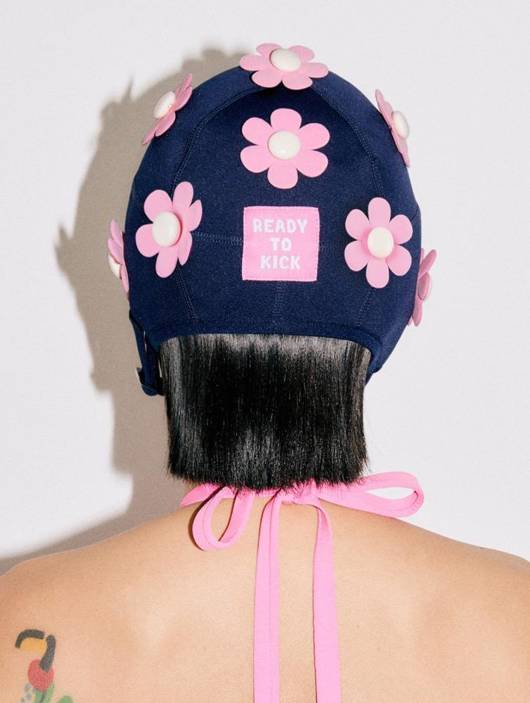 FLOWER DIP - navy/pink