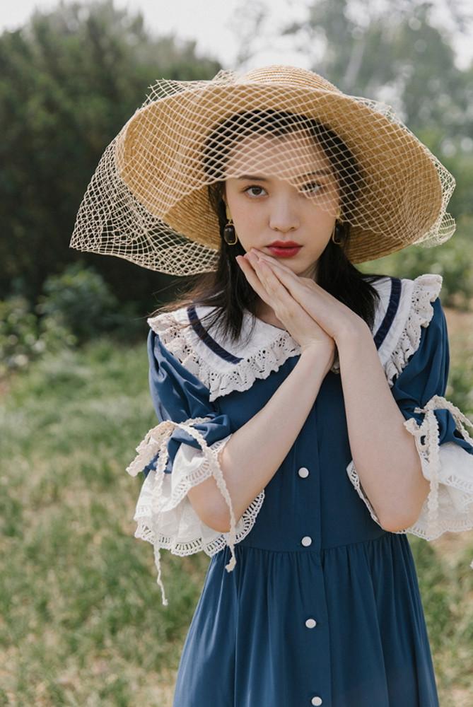 졸업사진컨셉 개화기의상 세라 레이스카라 원피스