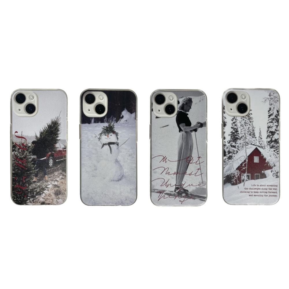 [자체제작] 겨울 시즌 젤리 케이스 아이폰 갤럭시 감성 케이스