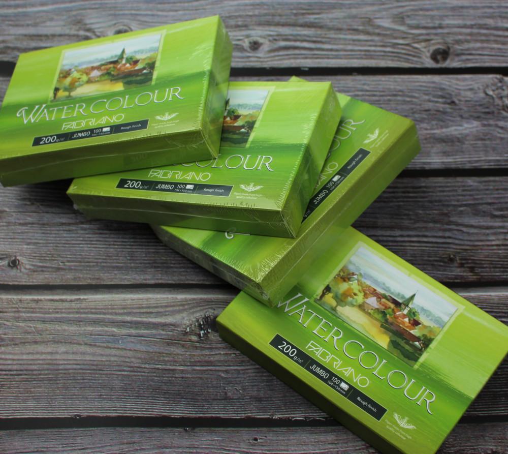 파브리아노 엽서패드 워터칼라 점보 수채화용지 200g 100매 A6 / 포스트카드