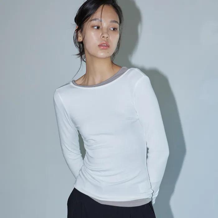 BACK SCOOP NECK TOP IVORY