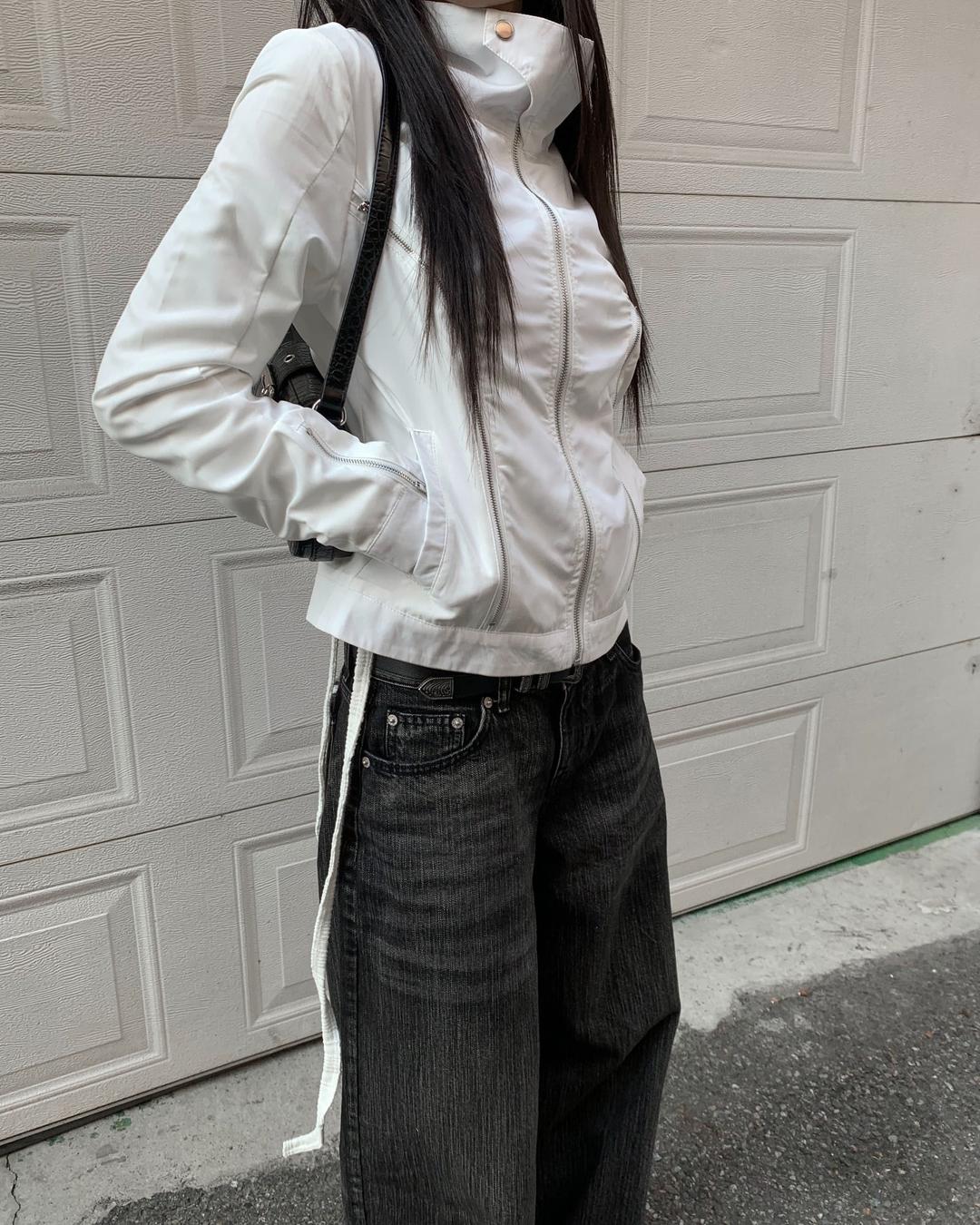 Zipper slim jacket