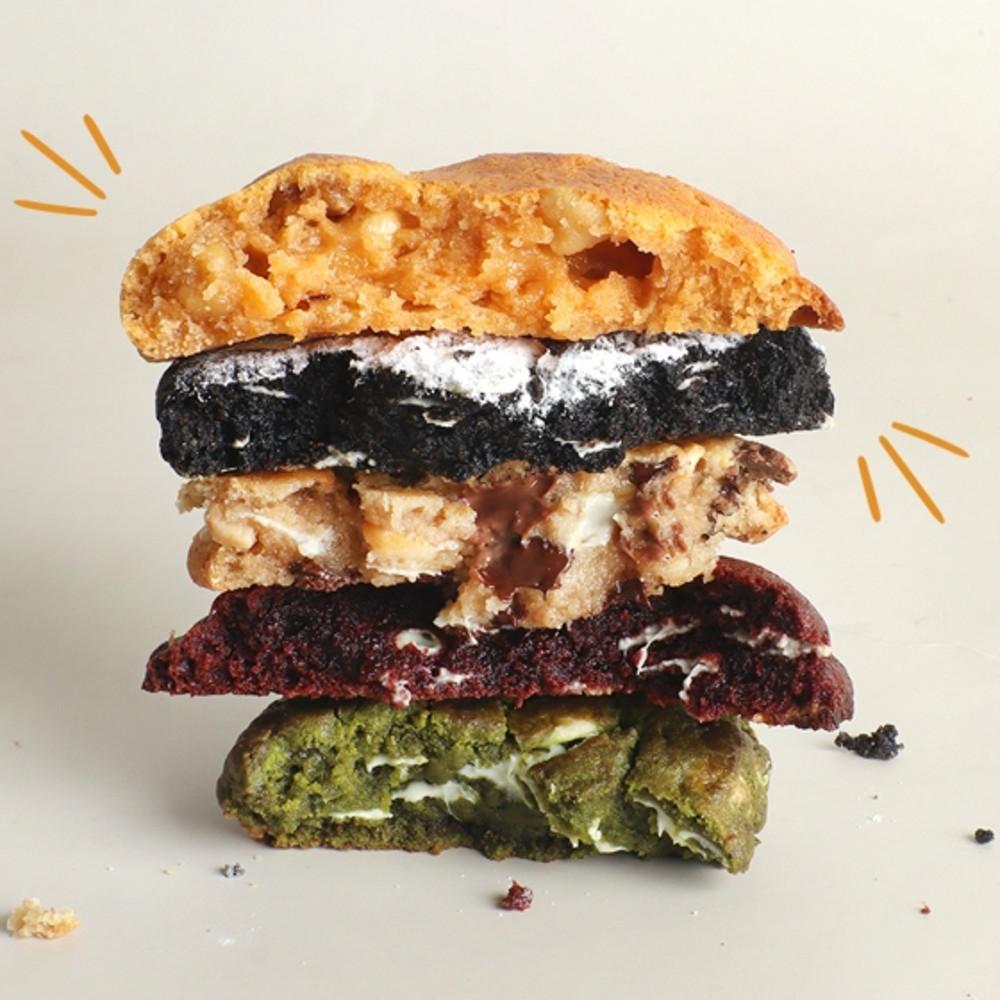 수제 르뱅 쿠키 5개입 플레인 외 4종 냉동 생지 스모어쿠키 아메리칸쿠키 카페 디저트