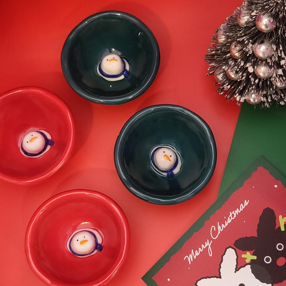 마시멜로 눈사람 술잔