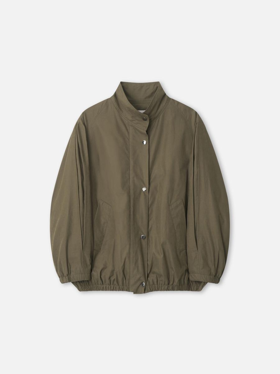 Pintuck half jacket _ khaki