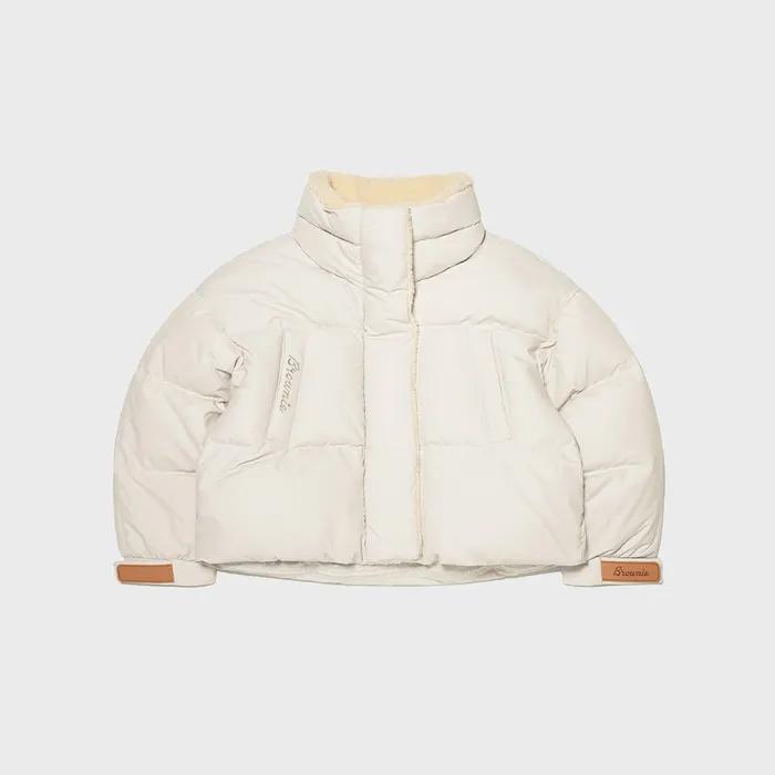 브라우니 세미크롭핏 숏 다운 자켓 우먼 IVORY