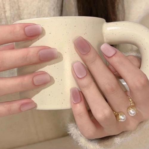 무광 매트 피치스 네일팁