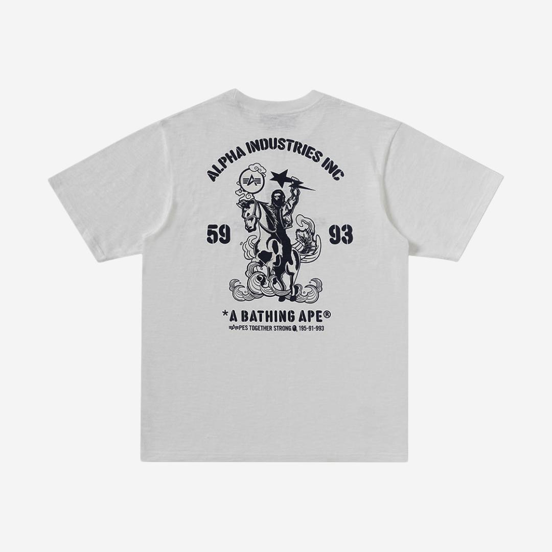 BAPE x Alpha Industries T-Shirt White