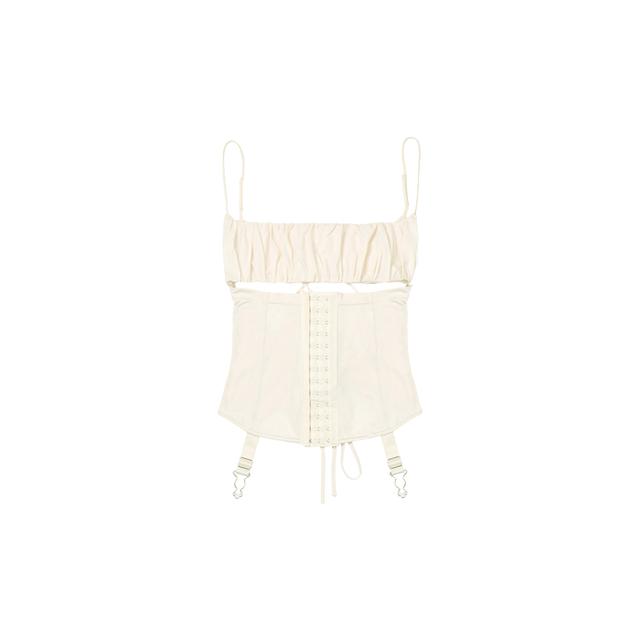 [BONNAE : 본네] Lace-up corset top (Ivory)