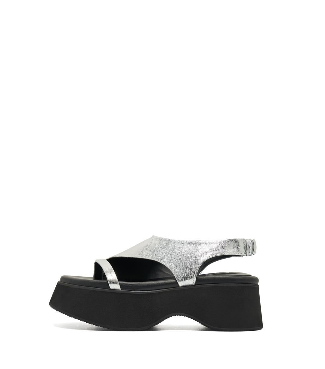 Wave Platform Flipflop silver