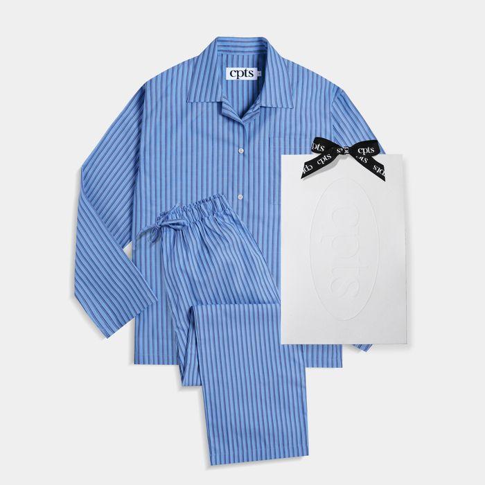 [선물포장] CLASSIC STRIPE PAJAMAS_DEEP BLUE