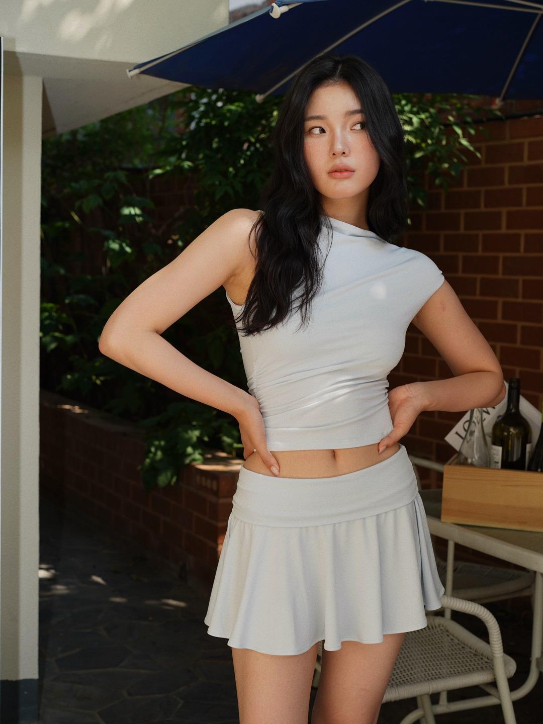 036 Berta skirt (Ice blue)