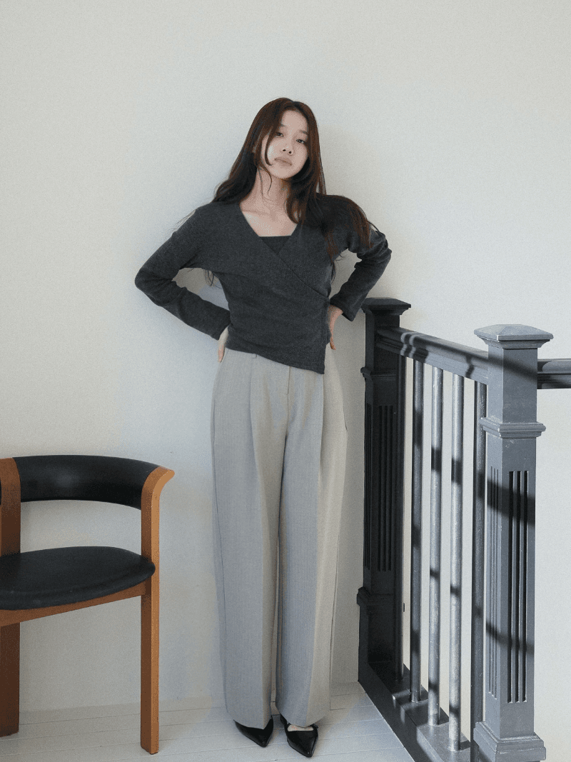 *예약 오더* [NouArté] 라피엘 레이어드 세트 (포그 차콜)