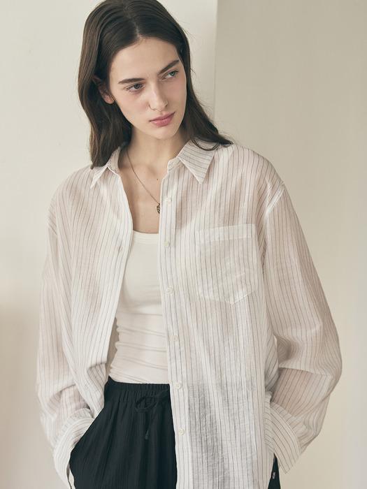 [W컨셉 단독][8th reorder] AIRY STRIPE SHIRT_2color