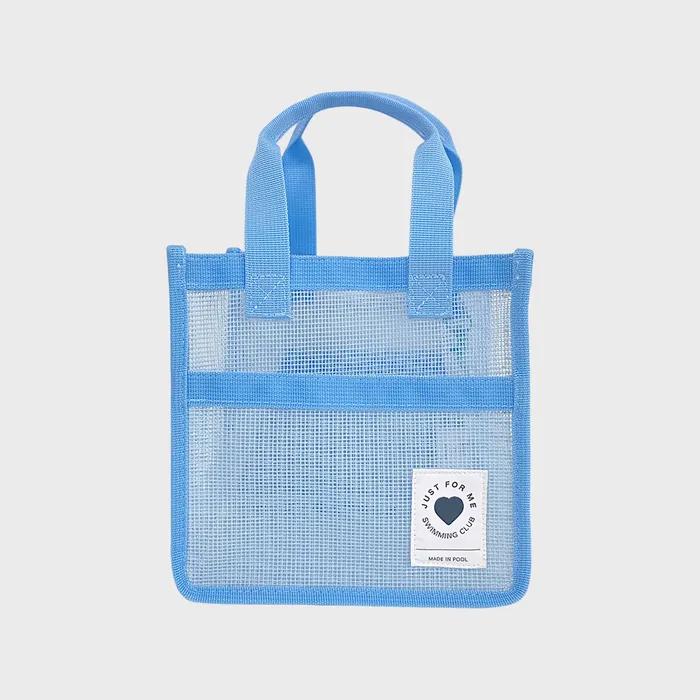 Mesh Tote Bag_Sky Blue