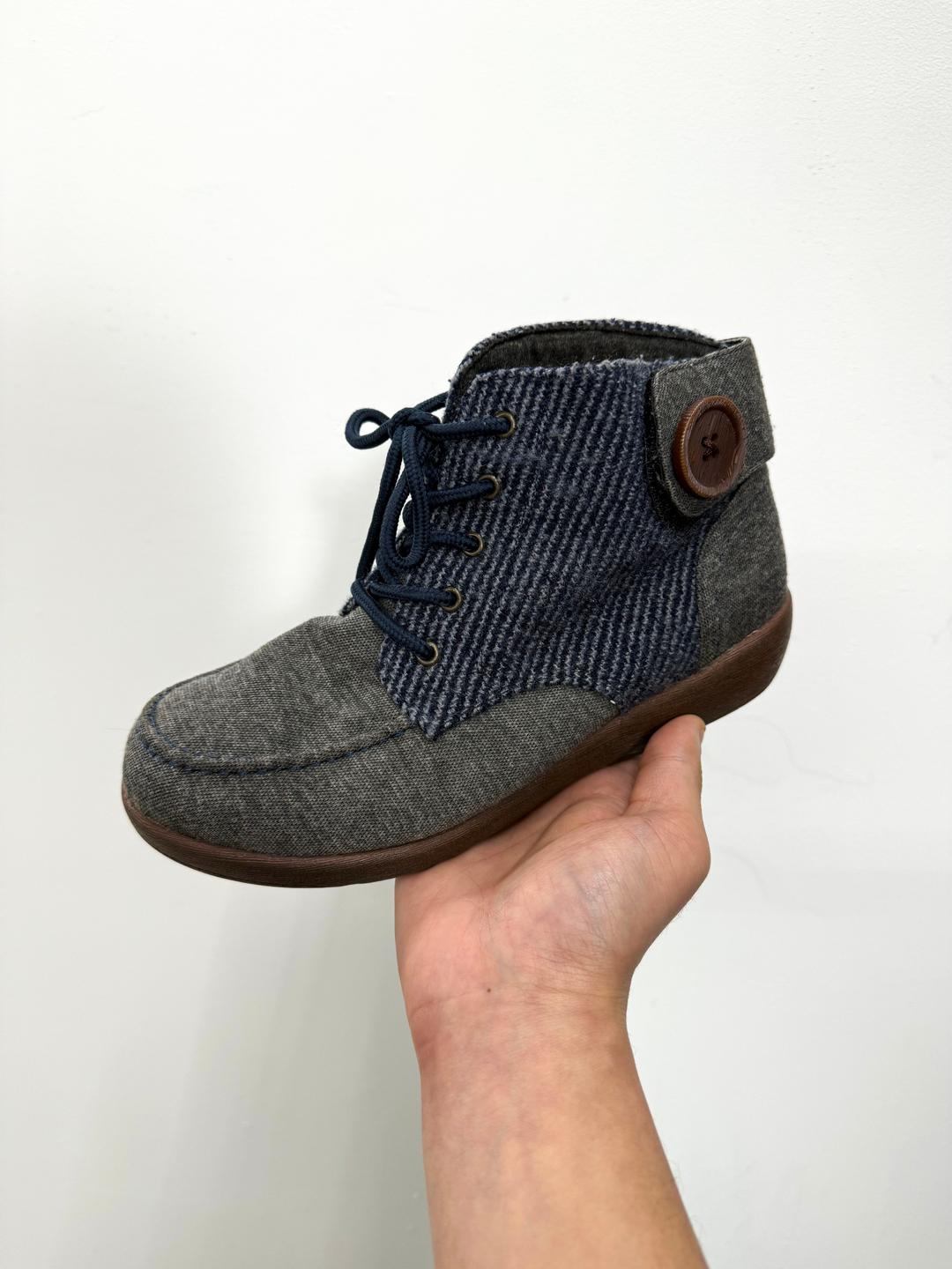 JPN 헤링본 버튼 부츠