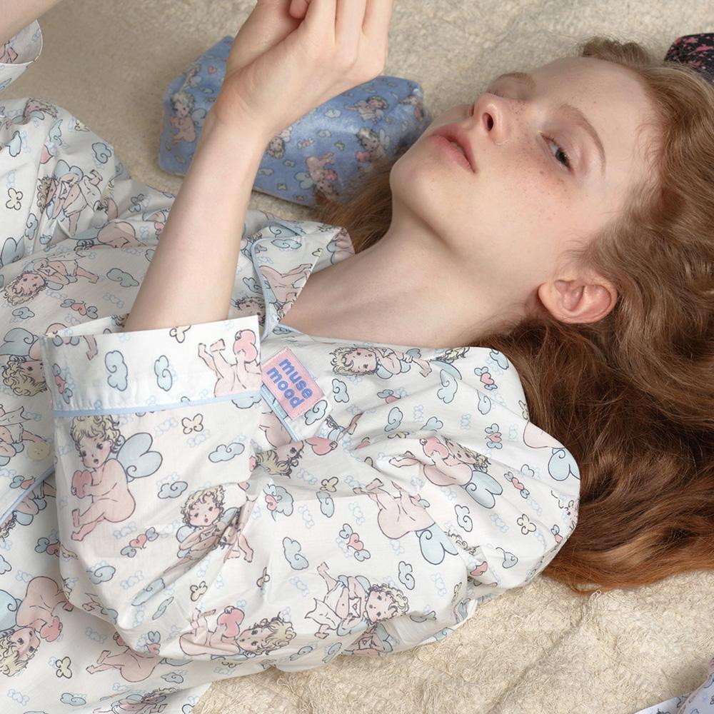 [5차][파이핑][80수고밀도면] heart angel pajama (잠옷)