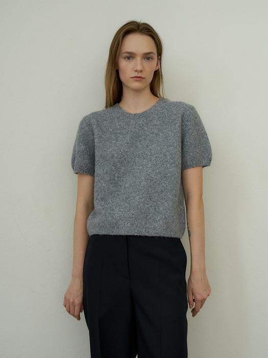 Alpaca Round  Knit_Gray