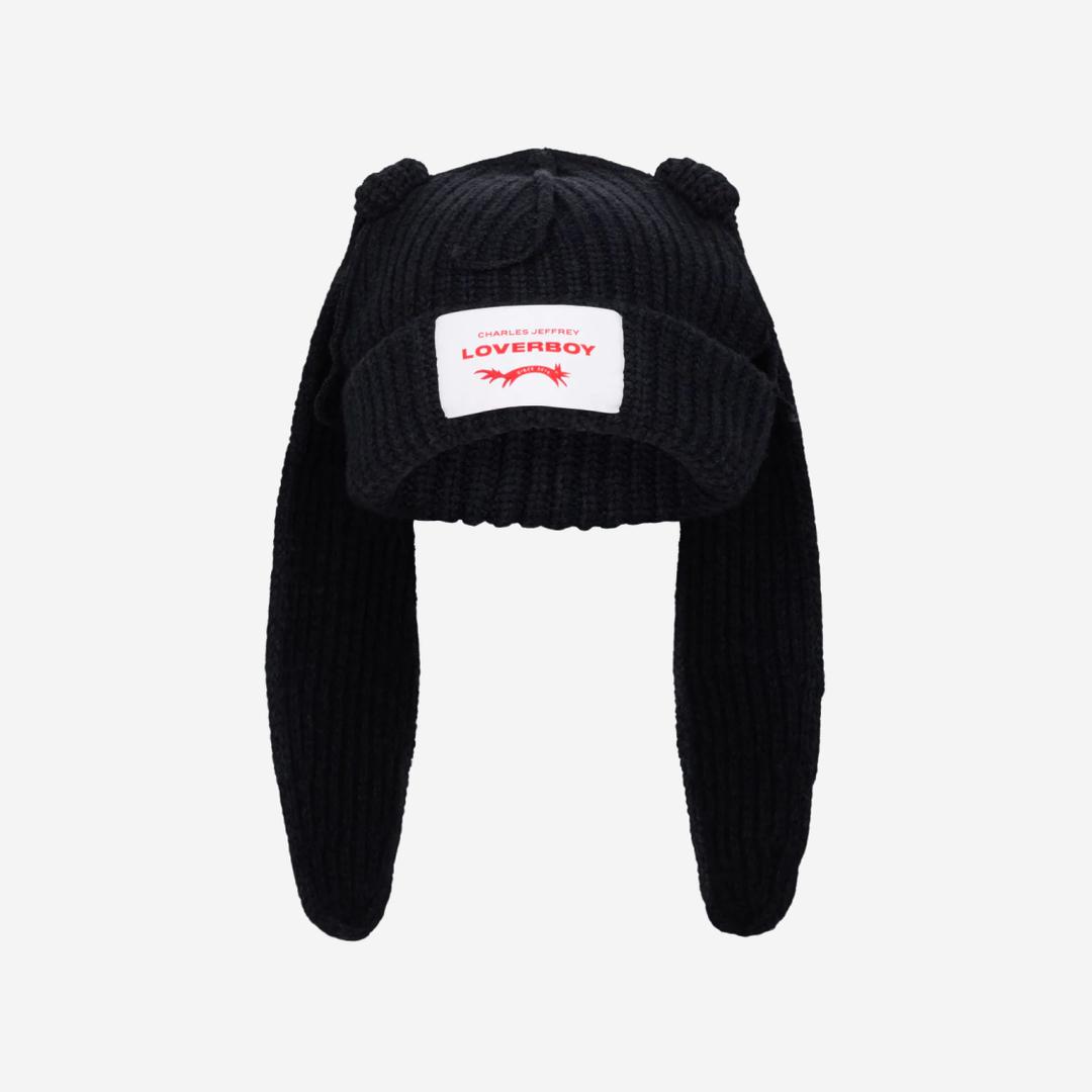 Charles Jeffrey Loverboy Chunky Rabbit Beanie Black