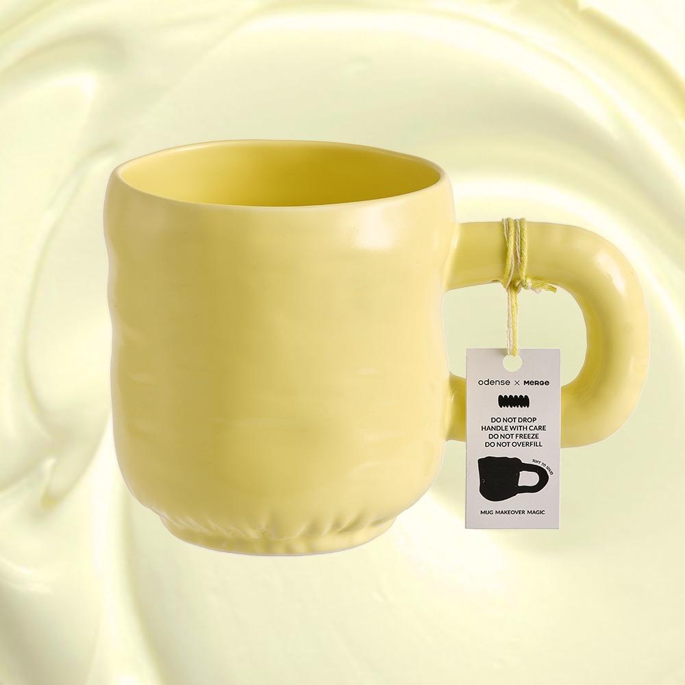 오덴세 X 머지 어글리 빅머그 680ml 레몬옐로우