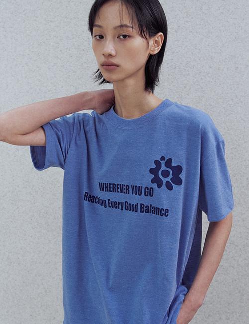 REGB GRAPHICS RINGER T-SHIRTS BLUE