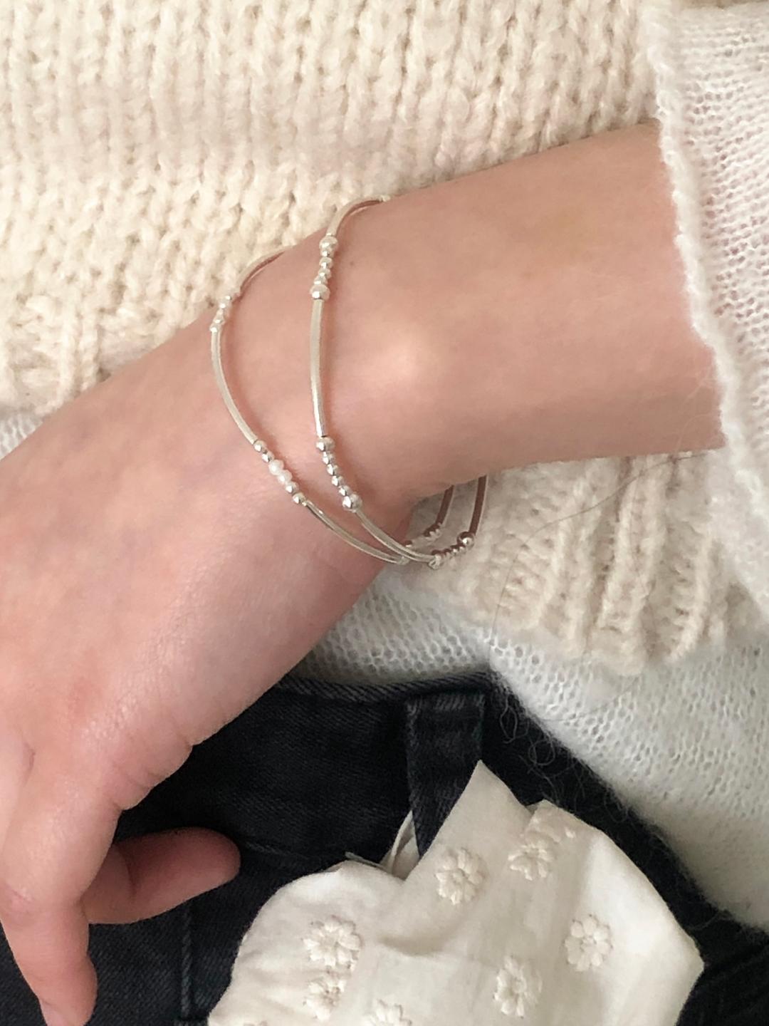 [925 silver] 안단테 은 팔찌 (2 type, 2 color)