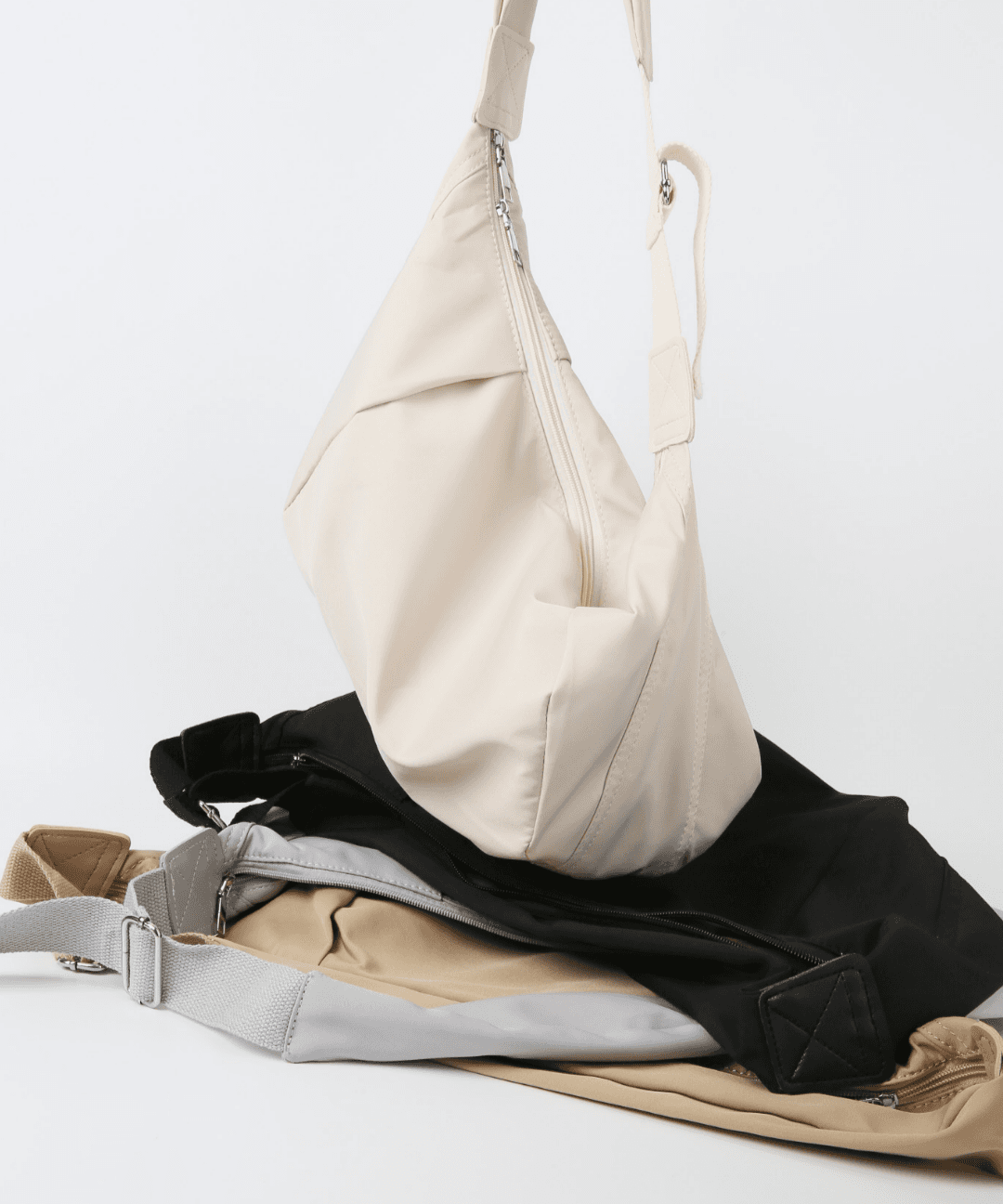 나일론 경량 크로스백 호보백 슬링백 베이직 무지
