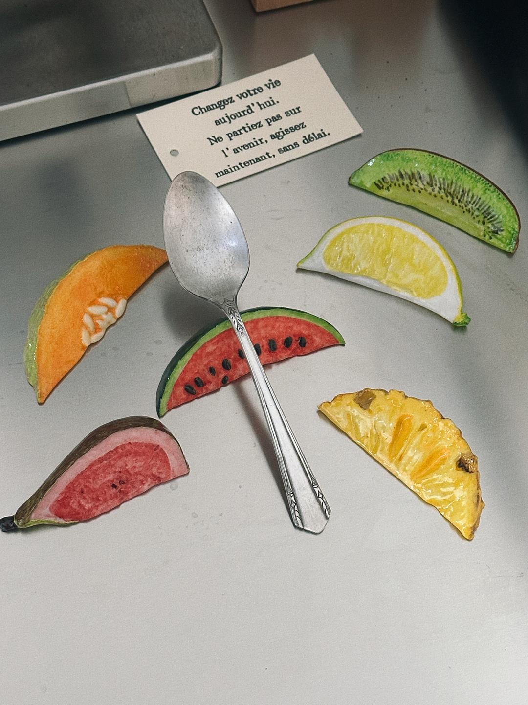 쏠띵즈 Fruit Holder 과일 수저 포크 커트러리 받침대