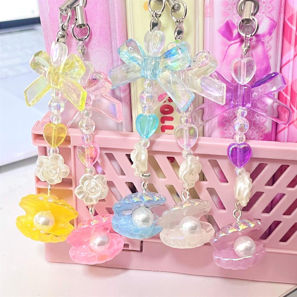 조개 진주 비즈키링 / 다꾸키링