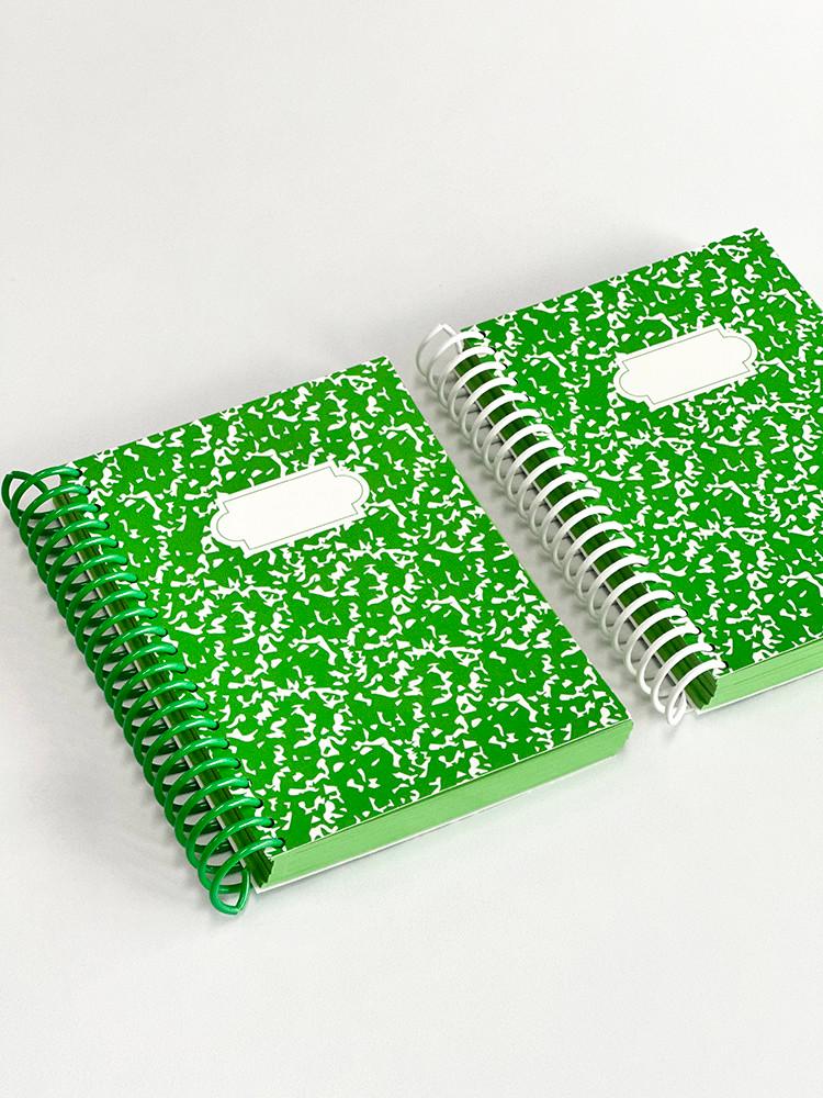 피클카모 초록 스프링 노트 (스프링 컬러 그린, 화이트 택 1)