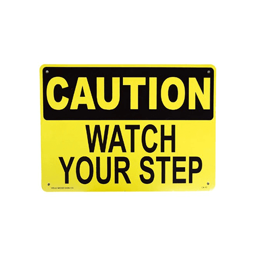 Hollywood sign&co. Watch your step